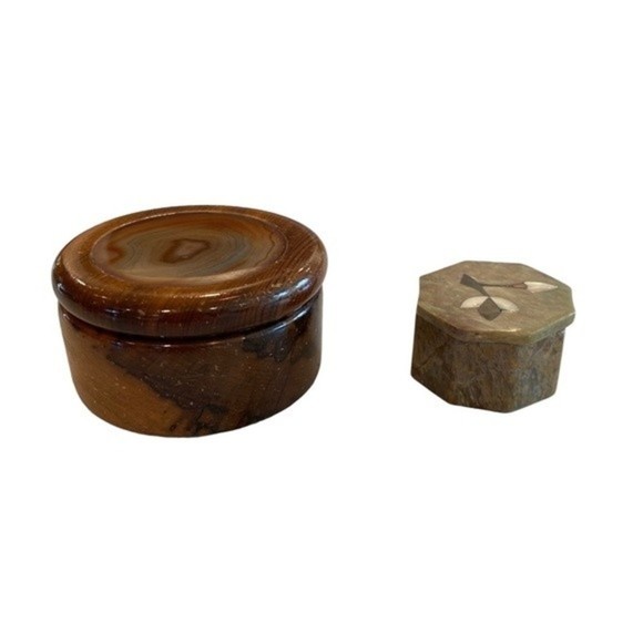 Vintage - Tiny Trinket Box bundle of 2 - Picture 1 of 16